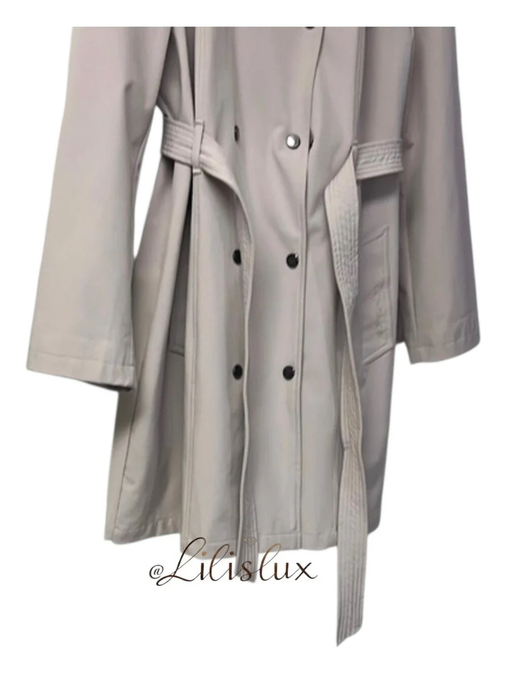 Calvin Klein Double Breasted Trench Coat XXL Removable Hood&Belt EUC Worn Once - Picture 10 of 16